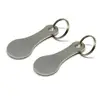 2 Pcs Shopping Cart Tokens Metal Key Ring Aluminum Alloy Keychain Hook Shopping Cart Chip Opener Solver Supermarket Trolley Key 4