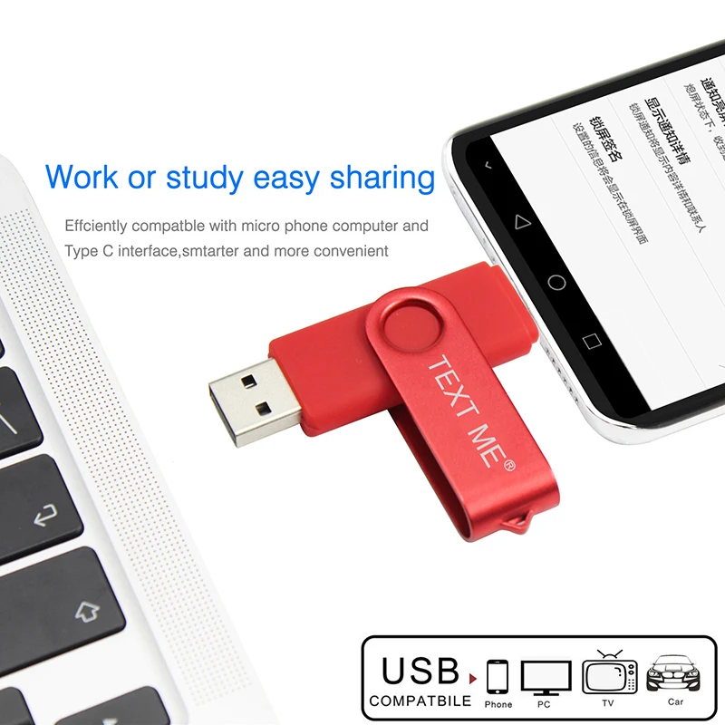 TEXT ME high speed USB Flash Drive 16GB 32GB Pendrive 4GB 8GB 64GB USB Flash Drive For Computer/Android Phone