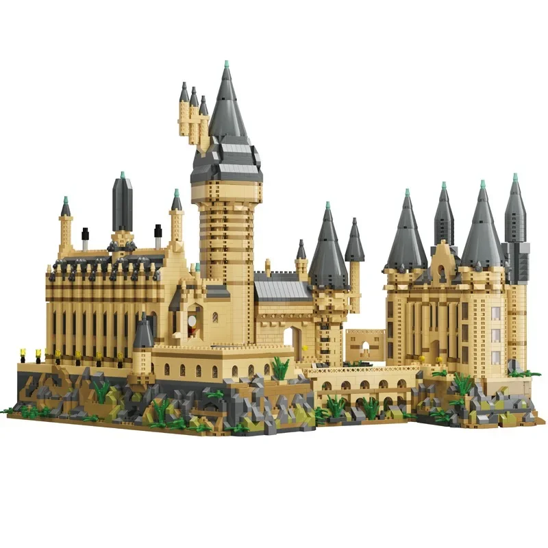 Micro Bricks City Creative Medieval Magic Castle Series School Architecture Mode