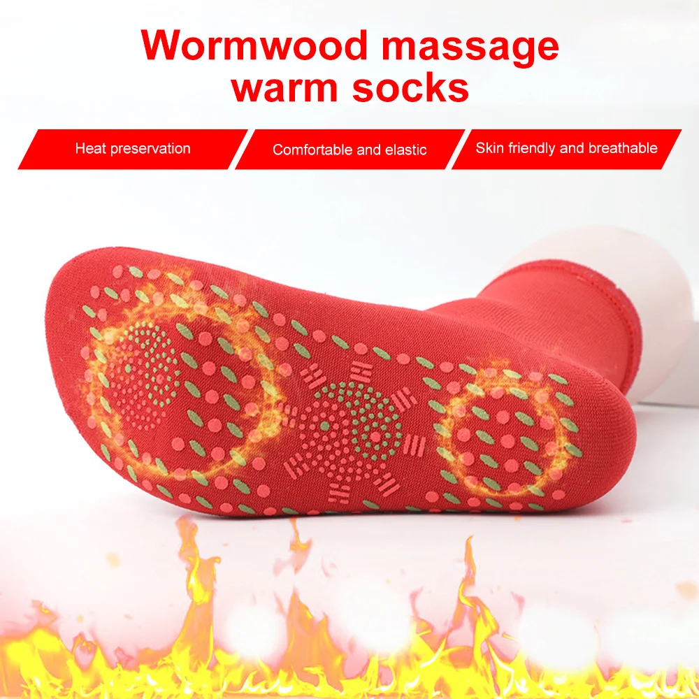 Self-Heating Health Care Socks Breathable Thermal Magnetic Socks Winter Warm Massage Therapy Sock Unisex Outdoor Skiing Sock