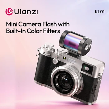 Ulanzi KL01 Mini Camera Flash with Built-In Color Filters GN10 Flash for Canon Nikon Pentax Fujifilm Olympus DSLR Bright Natural