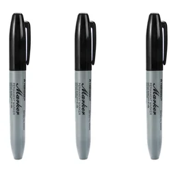 Multi - Pack Fine Tip Permanent Paint Markers - Waterproof & Quick Drying (Black - 3 Pcs)