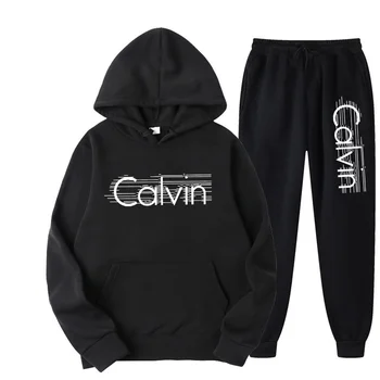 Men's and women's hoodie and pants set, fashionable casual jogging suit, comfortable sports hoodie