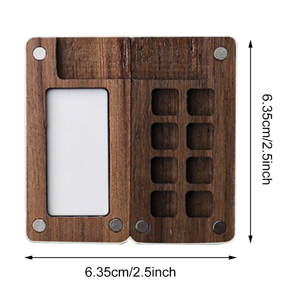 Travel Paint Palette Mini Watercolor Palette Set with Clip Portable Watercolor Set Wooden Grid Paint Box for School