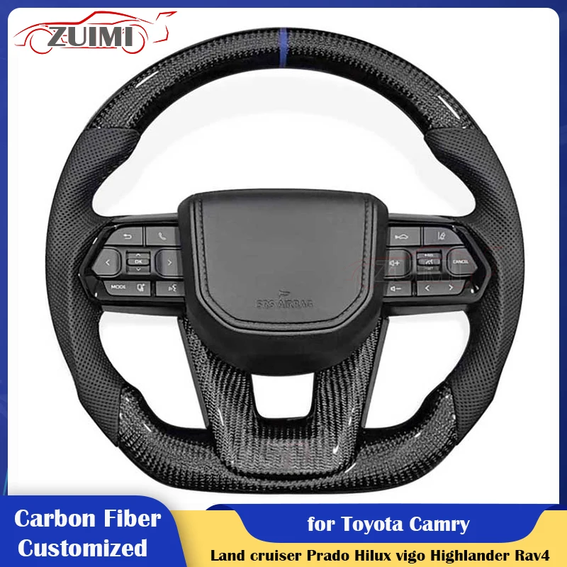 

Upgrade Carbon Fiber Car Steering Wheel Assembly for Toyota Camry Land cruiser Prado Hilux vigo Highlander Rav4
