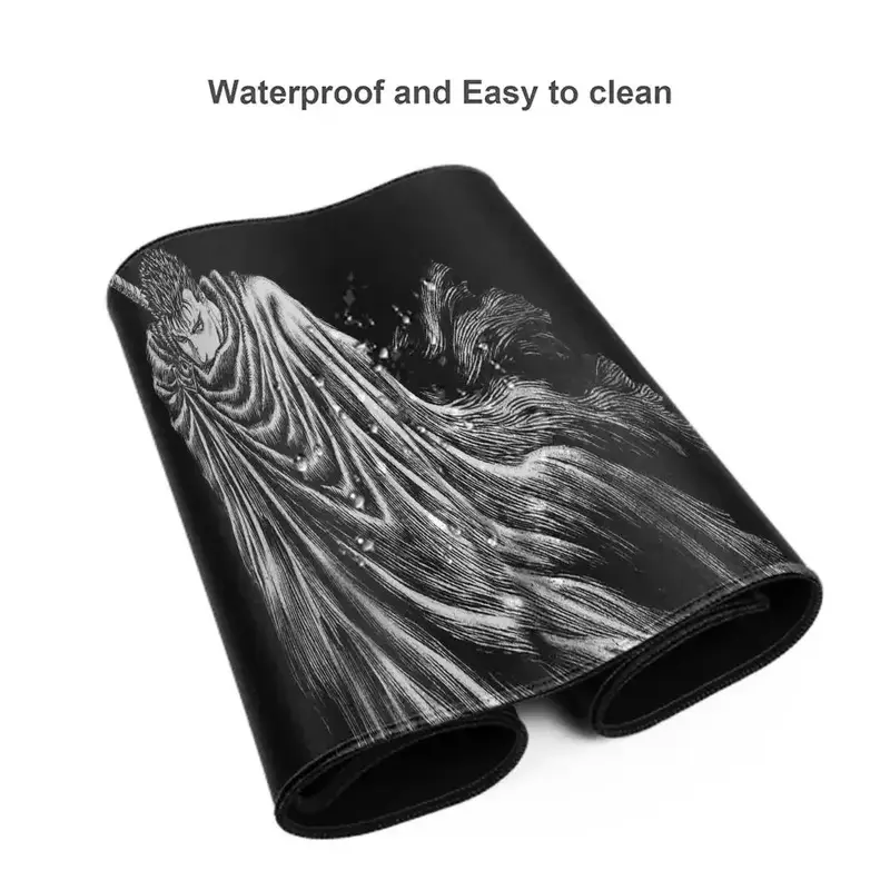 Black White Anime Mouse Pad Guts sword in berserk Gamer Mouse Mat Computer gaming Accessories Keyboard Laptop mouse Desk pad - Image 5