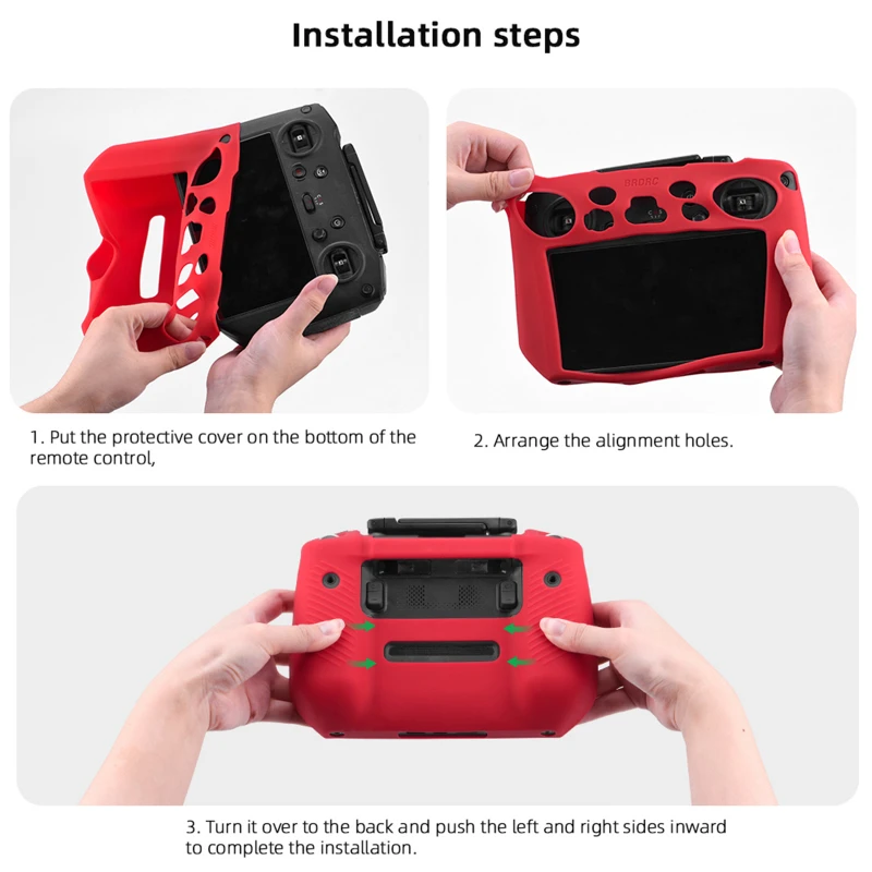 For Dji Mavic 3 Rc Pro Silicone Case Dustproof Non-slip Protective Cover With Screen Remote Control Camera Accessories 1pc