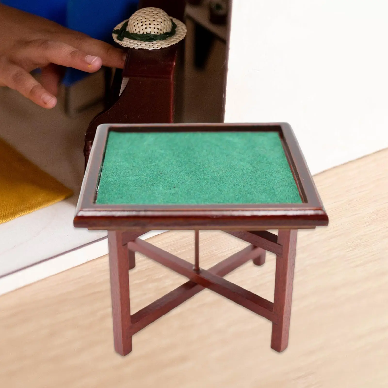 

Dollhouse Miniature Mahjong Table Photography Layout Props Model Furniture Dollhouse Decor
