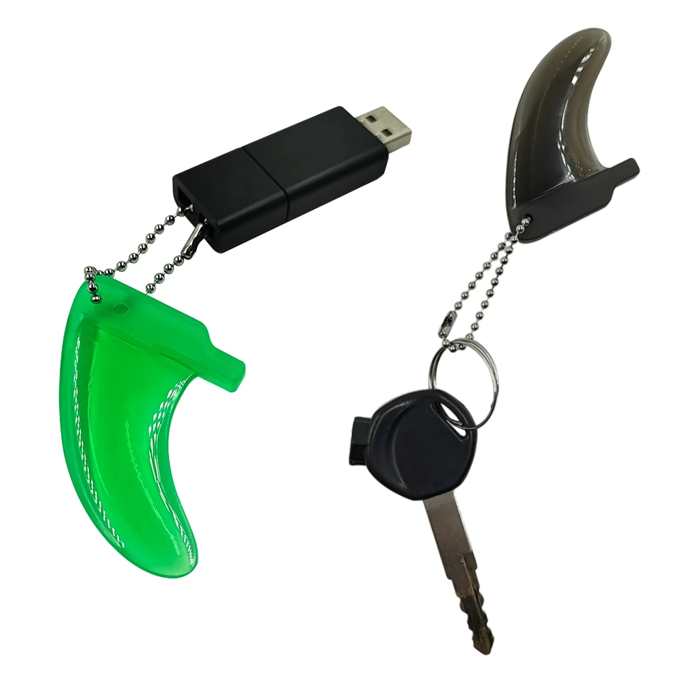 Key Chain Ring Plastic Clear Mini Surf Fins 5Colors Key/USB Chains Surfing Accessories