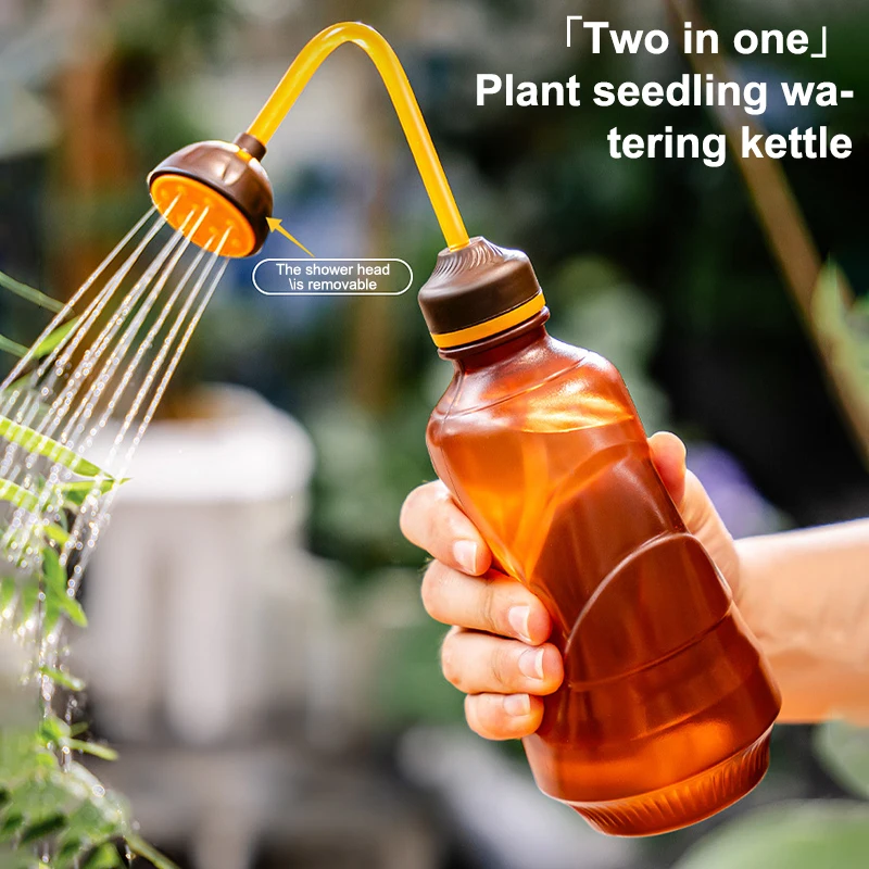 1Pc 450ml Small Watering Can Bottle Watering Spout Bonsai Can For Indoor Seedlings Plant Plastic For House