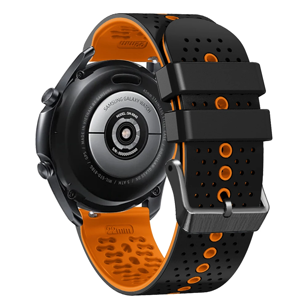 Silicone Smartwatch Strap - 22mm Wristband Replacement