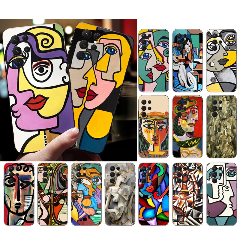 

Picasso Abstract Art Paint Phone Case For Samsung S23 S22 S21 S20 Ultra S20 S22 S21 S10E S21 S20 FE S10 Plus