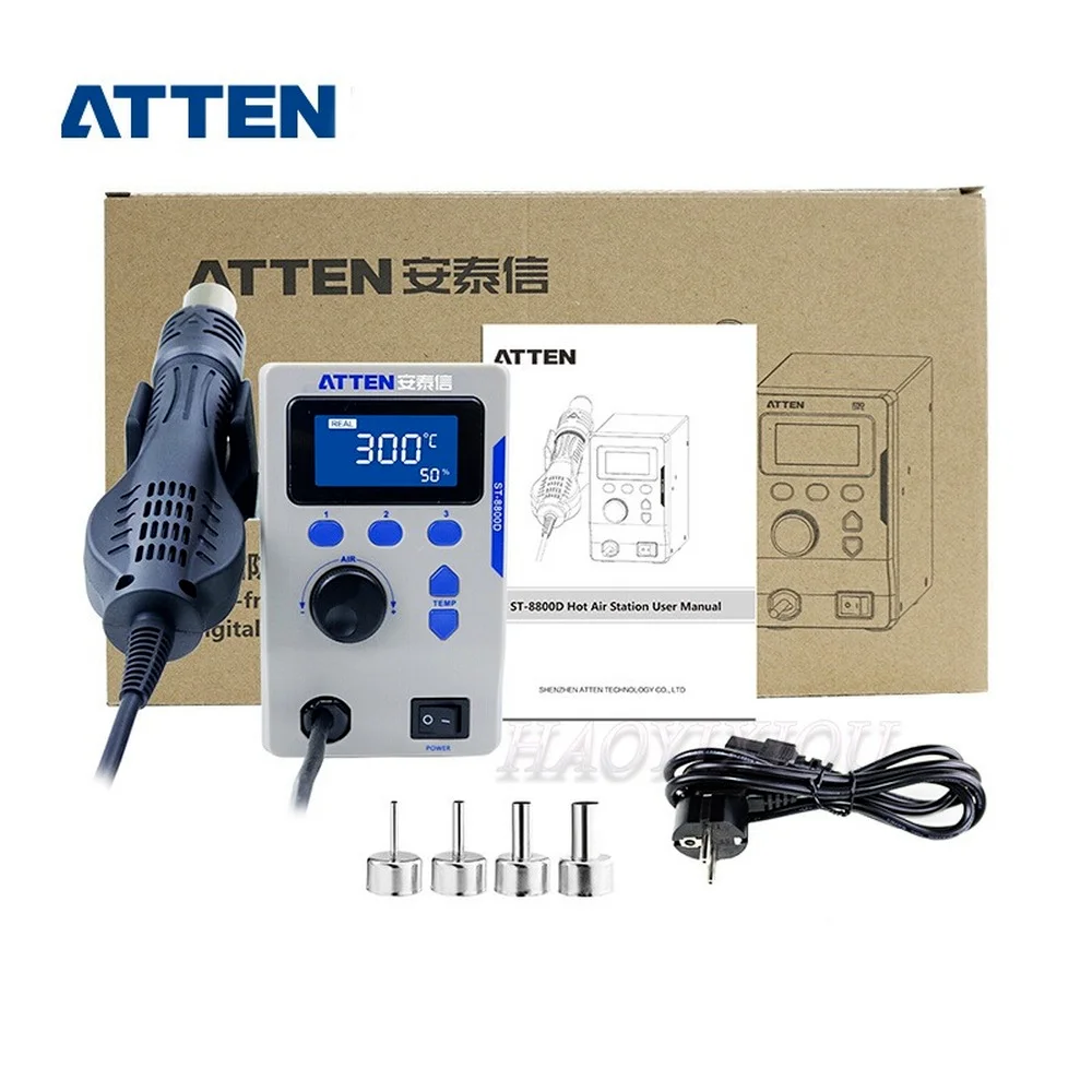 ATTEN ST-8800D heat gun adjustable temperature and air volume anti-static Hot Air Station