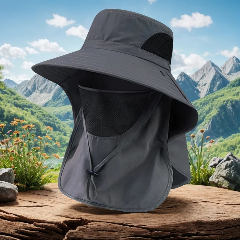 Description Picture 4 of itemOutdoor Fishing Hat Neck Flap Fisherman Hat Detachable Face Mask Sun Protection Hat with Neck Protection for Men Women