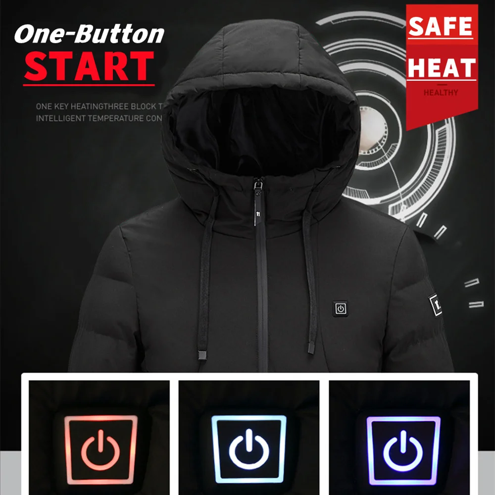 11 Area Heated Jacket Men's Jacket Vest Men Women Parka Jacket Winter Warm USB Electric Heated Outdoor Vests For Camping146_voghion.com