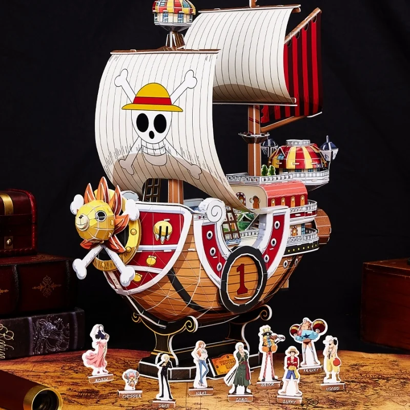 

3d Puzzle Paper One Going Merry Piece Polortang Thousand Sunny Assembled Model Game Pirate Ship Toys For Kids Birthday Gifts