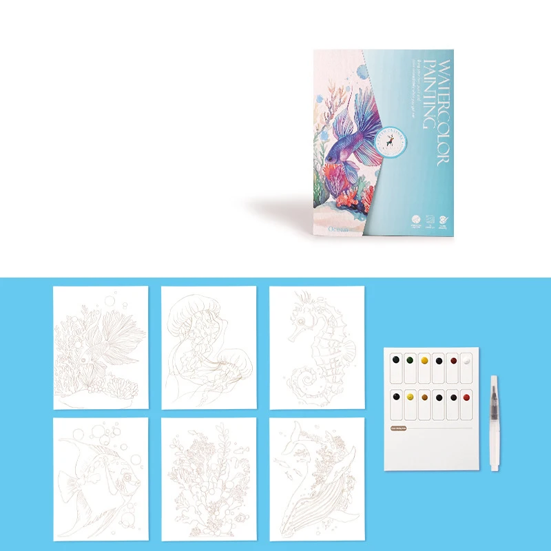 6 مجموعات من اللوحات المائية الإبداعية، بما في ذلك...