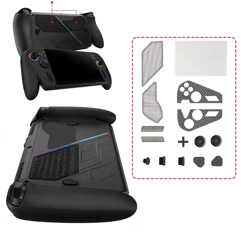 ROG Dustproof Wear-Resistant Texture Sticker for Handheld Game Consoles - All-Round Scratch Protection