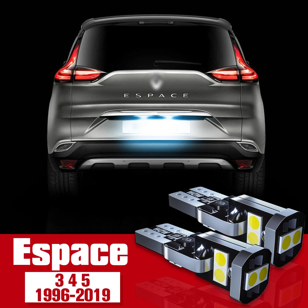 

2x License Plate Light Accessories LED Bulb Lamp For Renault Espace 3 4 5 1996-2019 2010 2011 2012 2013 2014 2015 2016 2017 2018
