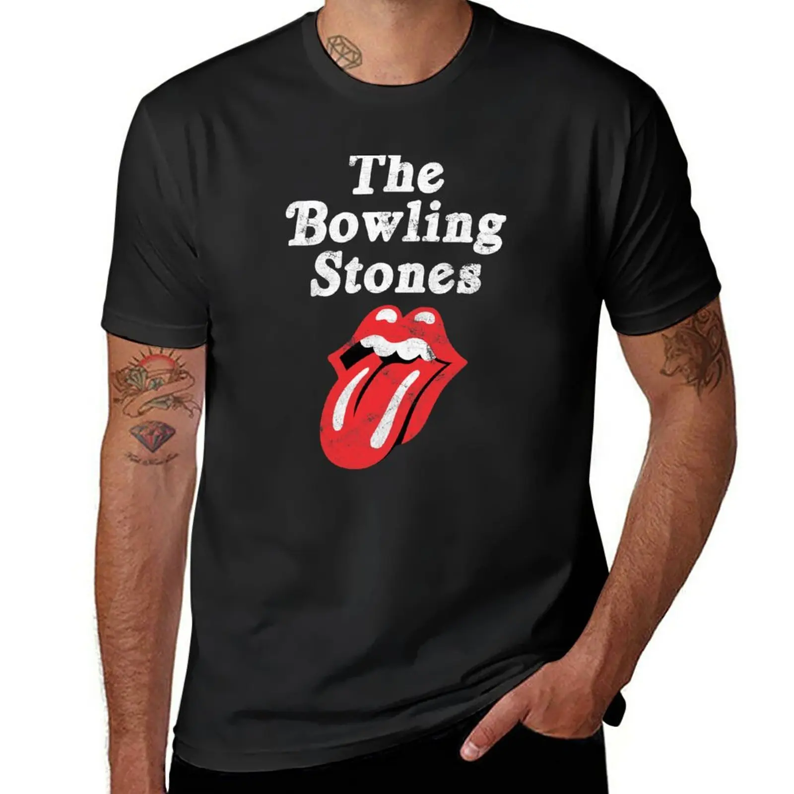 

Bowling Shirt For Men And Women - The Bowling Stones - Bowling Team Shirt T-Shirt summer top plain black t shirts men