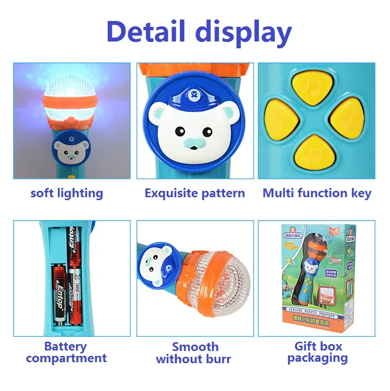 Octonauts Action Figure Children Microphone Audio Integrated Singing Toys Early Education microphone Nursery Rhyme Amplifier 4