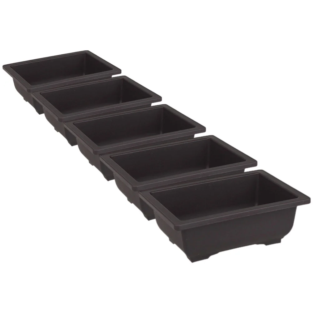 

Office Accessories Home Gardening Pot Flower Planting Container Bonsai Rectangular Flowerpot Holder Plastic