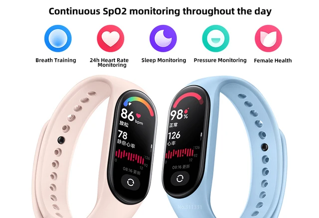  Xiaomi Mi Band 7 Smart Bracelet 6 Color AMOLED Screen