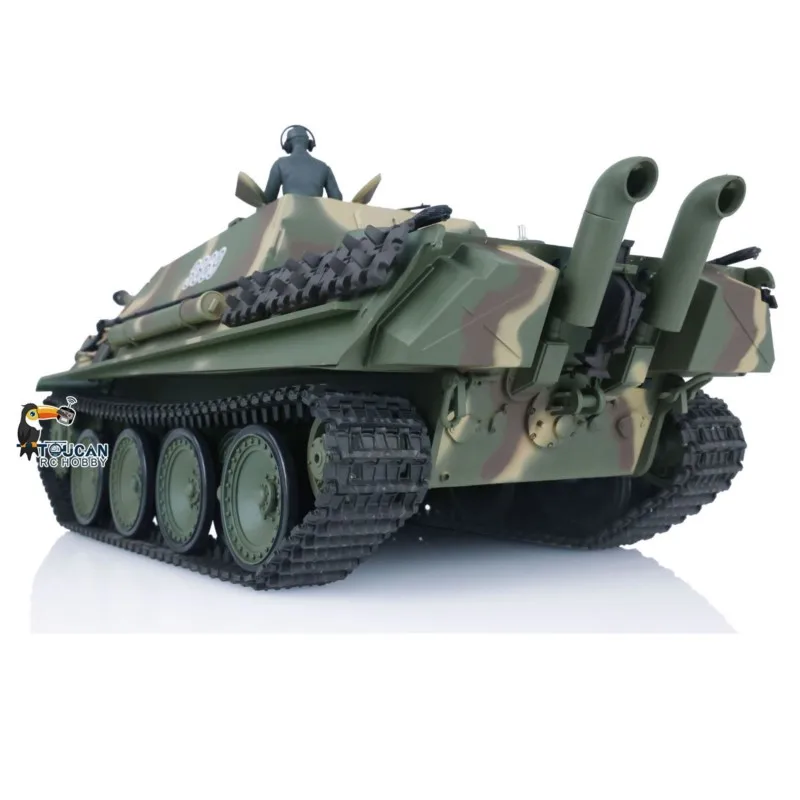 Henglong 1/16 7.0 플라스틱 Jadpanther FPV RTR RC 탱크 3869 스틸 기어박스 연기 효과 적외선 전투 TH17438-SMT7