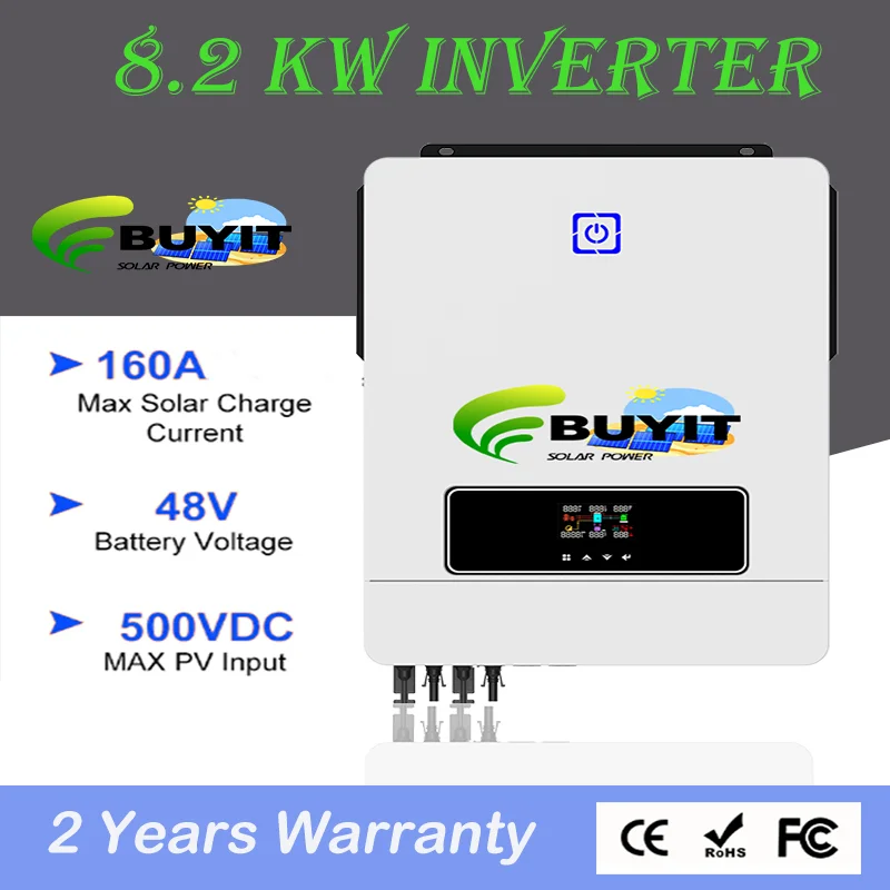 

8200W 8.2KW Off Grid On Grid Solar Inverter Grid tie MPPT 160A PV Range 90-500VDC With WIFI Touch Button run without batteries