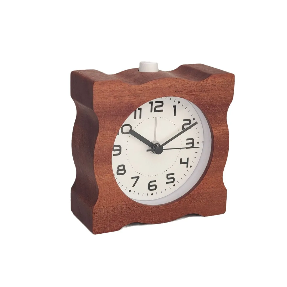 Creative Night Light Nordic Wood Student Silent Solid Wood Desktop Alarm Clock LED Light Small Table Clock Electronic Alarm 4