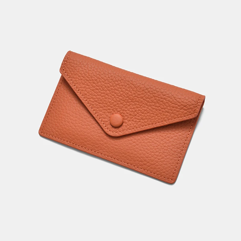 Women Simple Genuine Leather Card ID Holder Package Drivering License Bank Credit Business Card