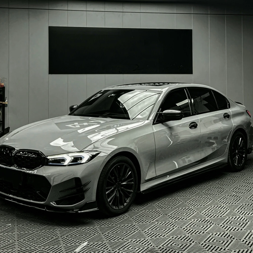 Crystal Glossy Brooklyn Grey PET Wrap Vinyl Film Car Whole