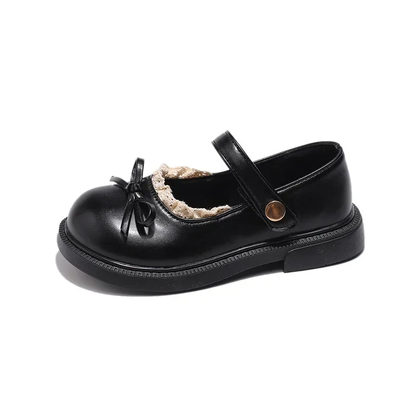 Jogerli Princess Shoes Baby Lace Ruffles Appealing Girls Student School Mary Janes Child Loafer Flats 6