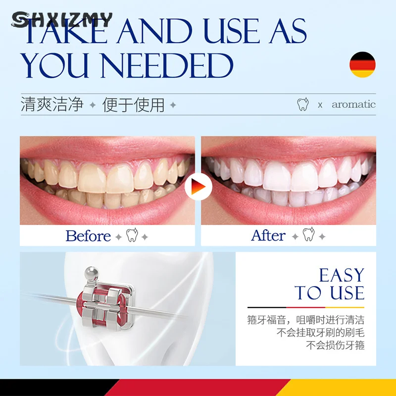 30 Capsules Probiotic Solid Toothpaste Clean Oral Fresh Breath Chewable Travel Portable Mouthwash Tablets Brightening Teeth Care