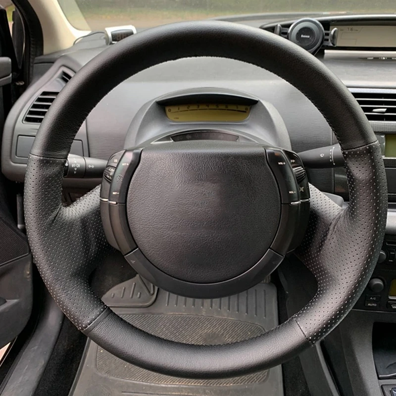 Leather Braid For Steering Wheel For Citroen Triumph C4 Car Steering Wheel Cover