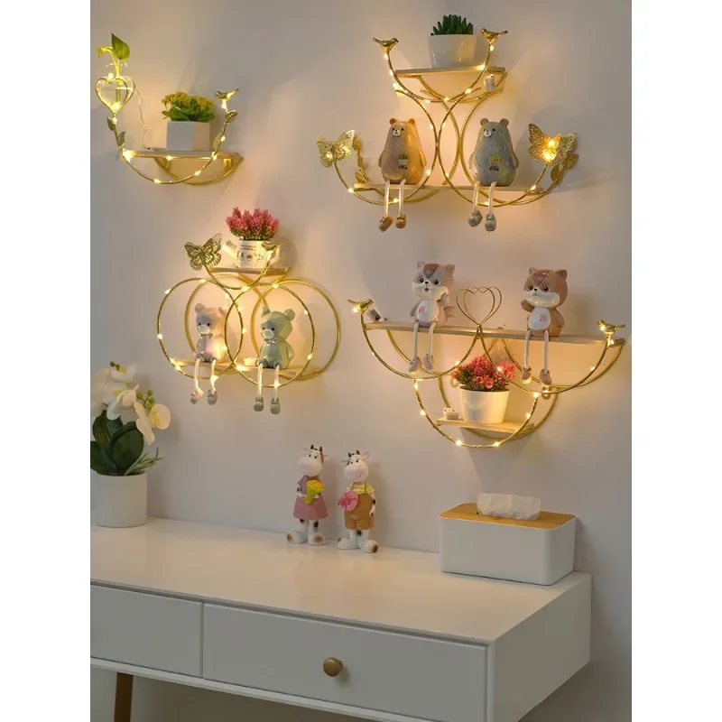 Bedroom Wall Hangings Room Background Wall Storage Rack Living Room Wall Pendant Decorations