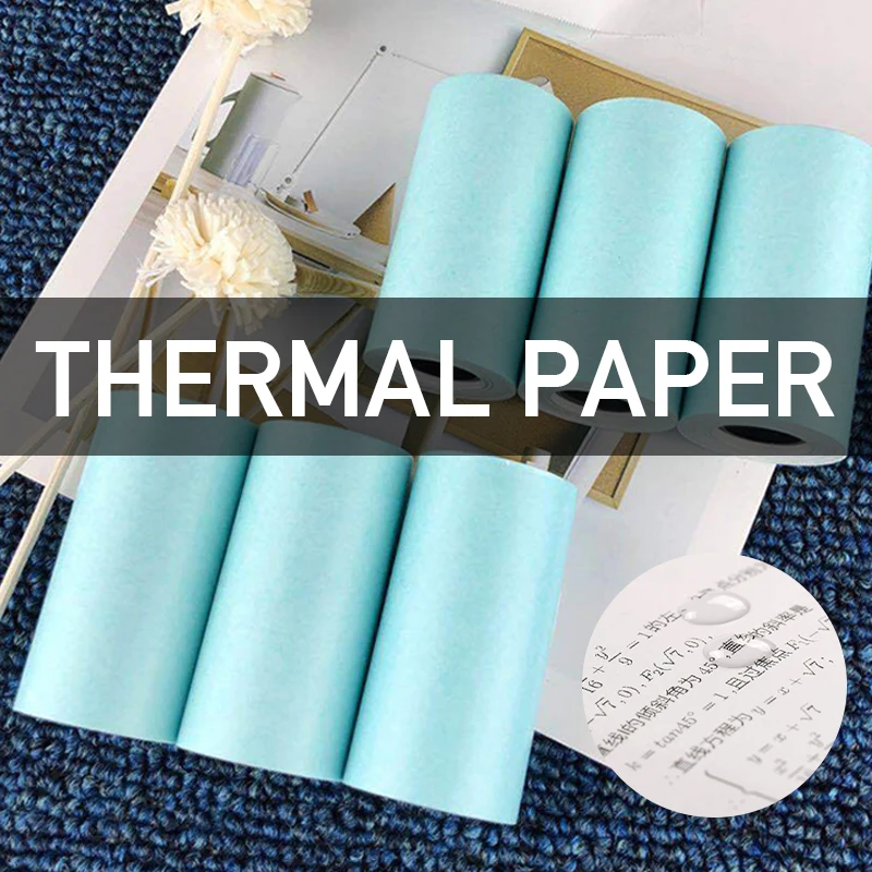 

3 Rolls Thermal Printer Paper Label Sticker Paper Photo Paper Printer For PeriPage A6 Portable Adhesive Labeling