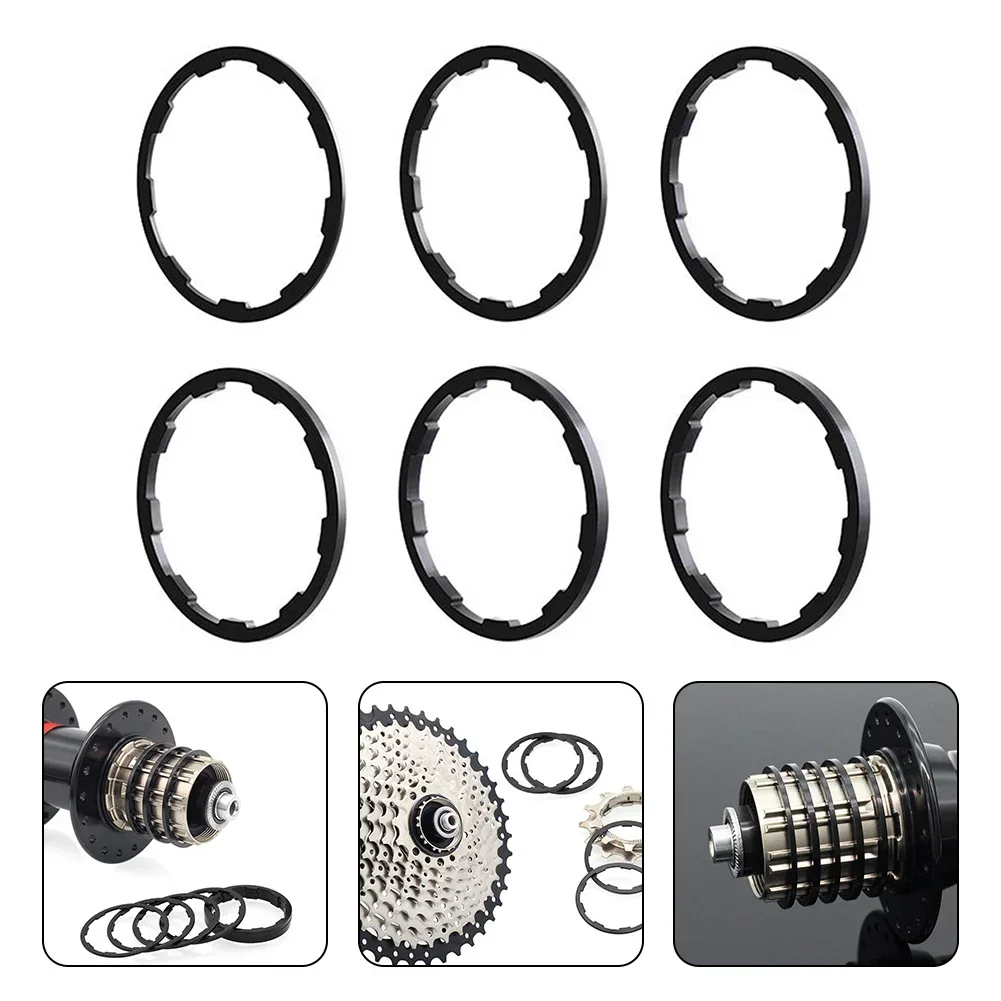 bicycle cassette bicycle parts 3Pcs 1/1.5/2/1.85/2.18/2.35mm bicycle flywheel cassette gasket spacer bike hub washer for cartridge flywheel tower base