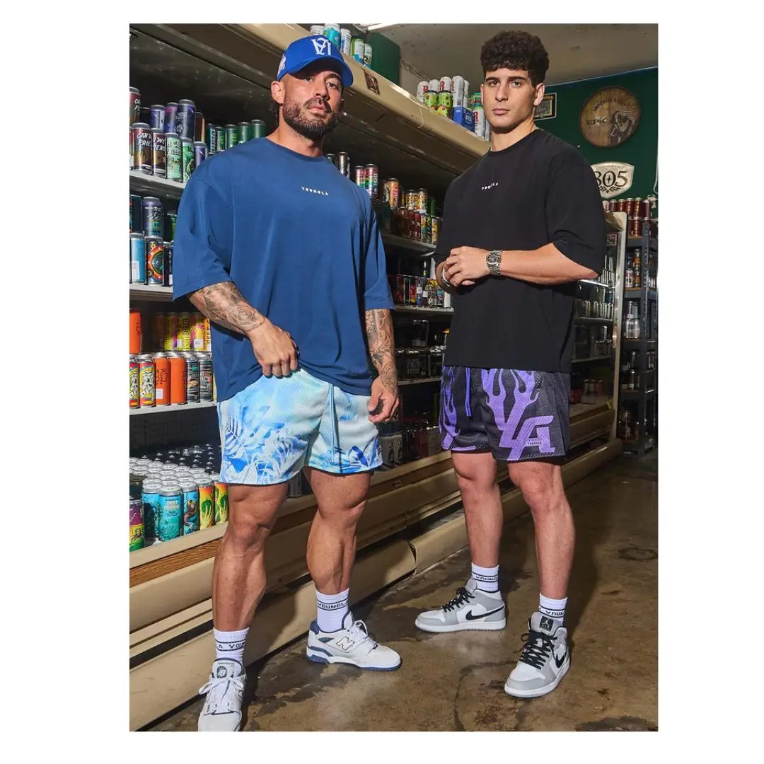 Men's Oversized T-Shirt Summer New Sports Fitness Cotton Crew Neck printing Short Sleeve Joggers Gym Running Training T-Shirts 4