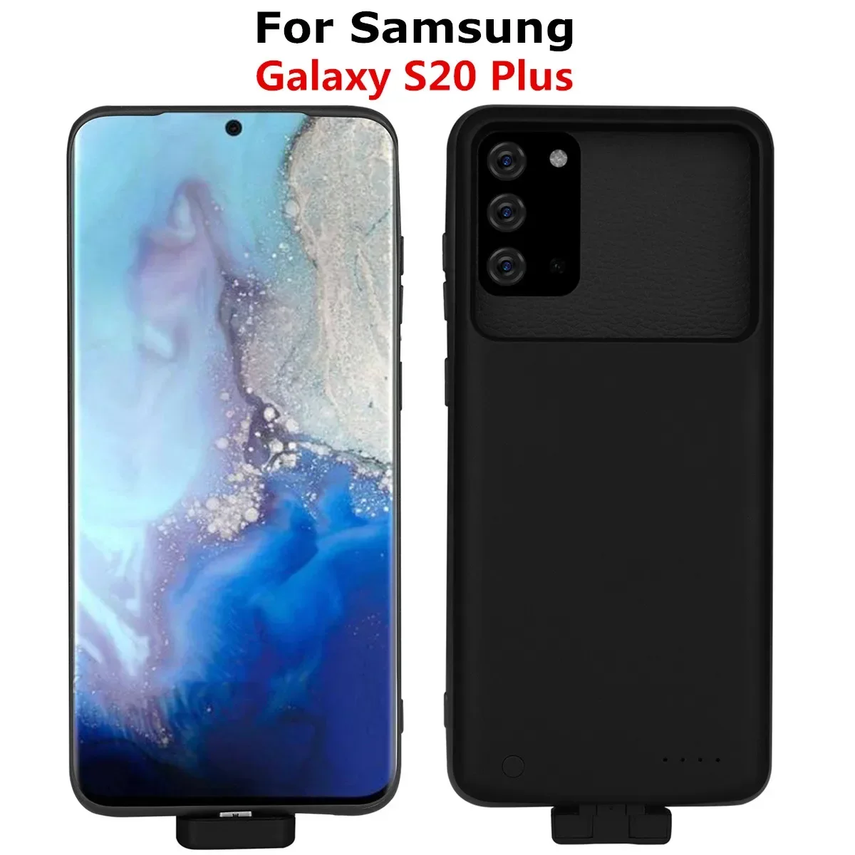 삼성에 적합한 갤럭시 S20 플러스용 휴대용 충전기 커버, 배터리 케이스, 5000mAh, 마그네틱 보조배터리 충전 커버
