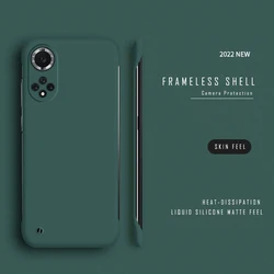 Ultra Slim Frameless Gradient Matte Phone Cover for P50 (Dark Green)