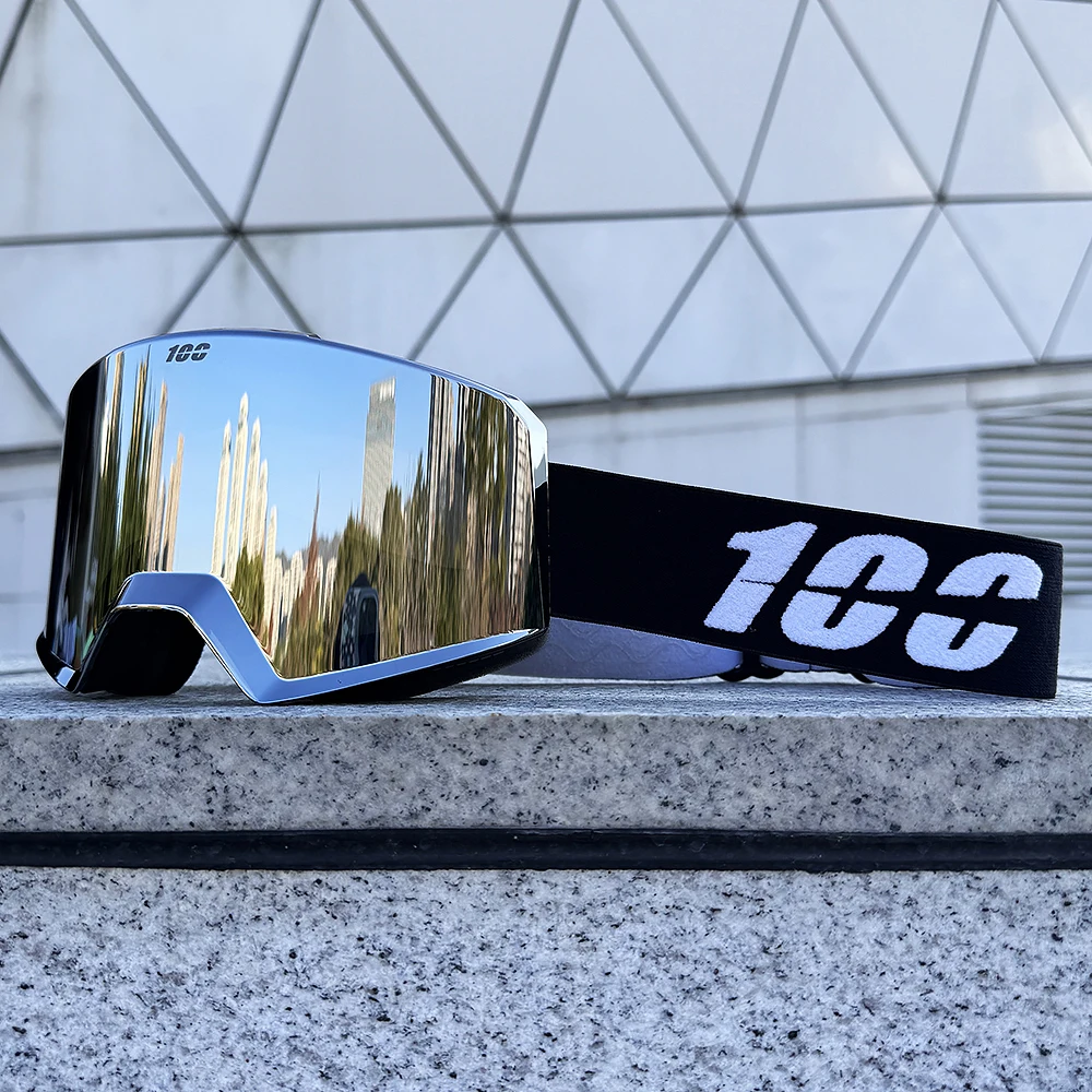 이중 레이어 HD 렌즈가 장착된 자석 스키 고글, 김서림 방지 UV400 스노보드 고글, 남녀 공용 스키 안경