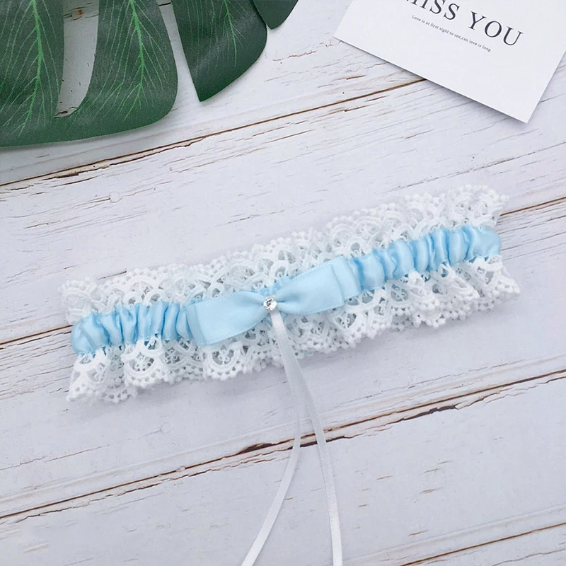 Bridal Garter Elastic Lace Thigh Ring Bow And Rhinestone