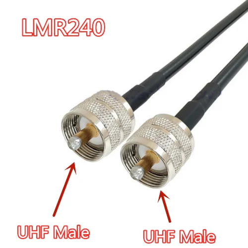 LMR240 Cable UHF PL259 Male to UHF Male Connector RF Coaxial Pigtail Jumper Cable 50 ohm