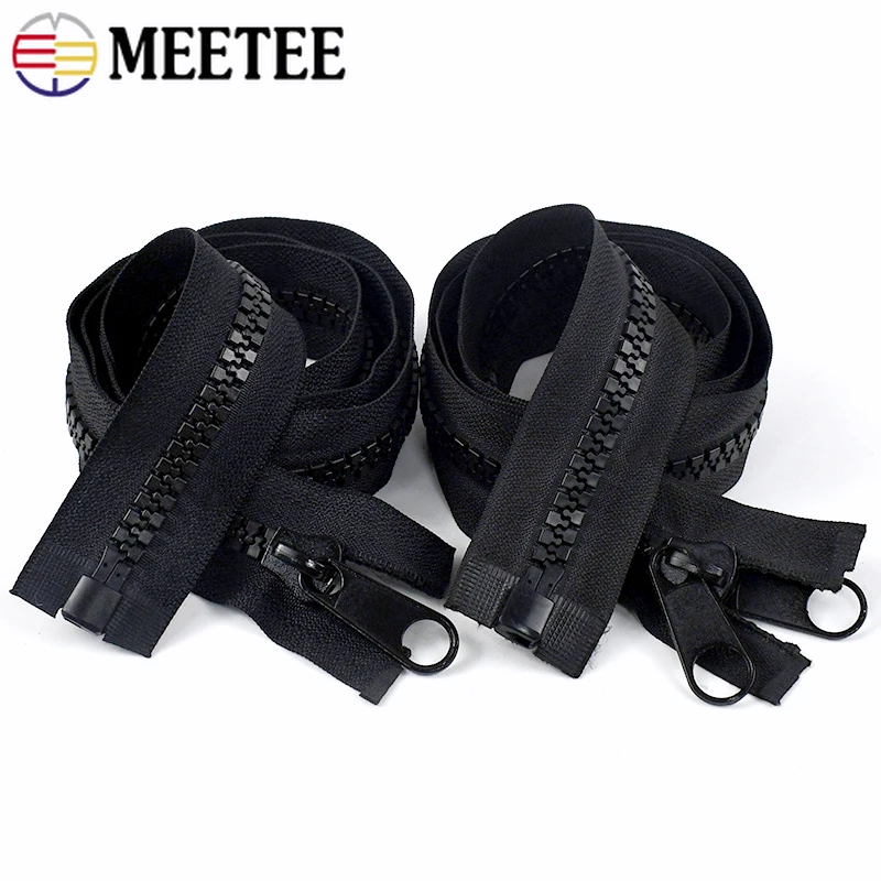 ByaHoGa 122 Cm Lot De 2#10 Grandes Fermetures éclair Séparables En Plastique Avec Double Tirette - Pour Tente, Sac De Couchage (DP Blanc