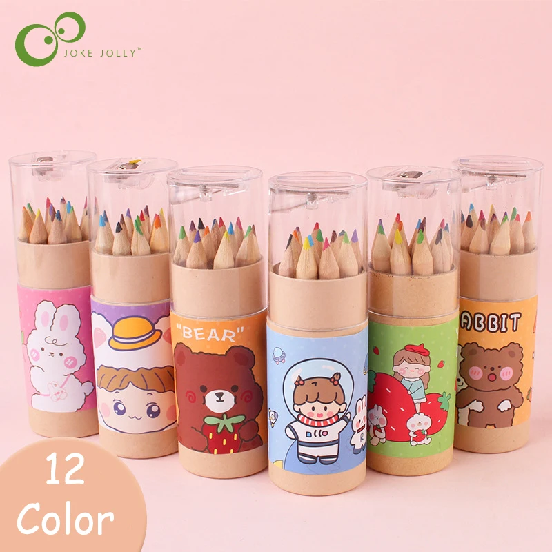 Draw 'n' Doodle Mini Colored Pencils + Sharpener - Set of 12 - Toys To Love