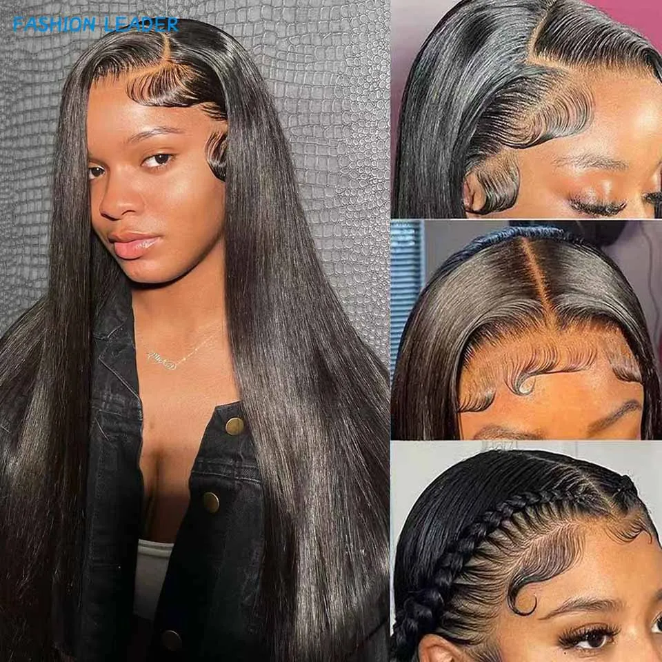 

32Inch Straight Lace Front Wig Human Hair 13x6 13x4 HD Lace Frontal Wig For Women Brazilian Remy Baby Hair Lace Closure Wigs