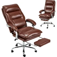 Executive Office Chair with Footrest, 350 LBS, Reclining, Big and Tall, Computer Gaming, Home Office, Desk Chair, Adjustable PU 1
