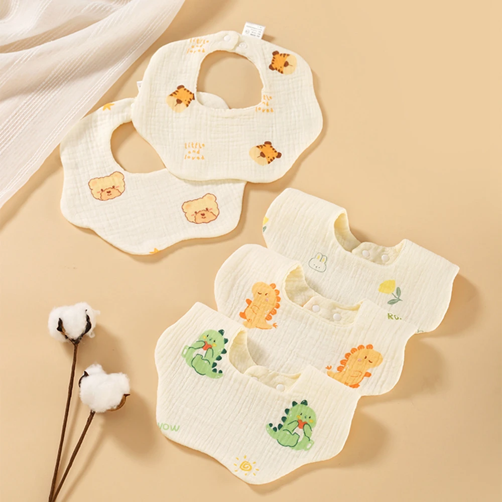 

6 Layers of Gauze Baby Bib Soft and Comfortable Fluffy and Breathable Neonatal Anti Spitting Towel Pure Cotton