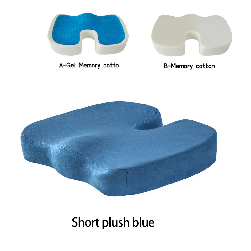 Gel Memory Foam U-shaped Seat Cushion Massage Car Office Chair for Long Sitting Coccyx Back Tailbone Pain Relief Gel Cushion Pad 8